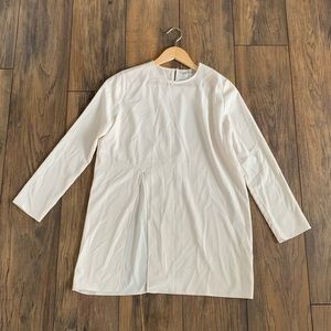 (2/$20) Oak + Fort Long Sleeve Blouse with High Front Slit